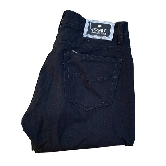 Vintage Versace Jeans Couture Size 33 Black - Picture 1 of 12
